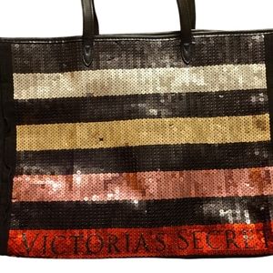 Victoria secert large black tote bag